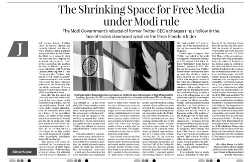 The shrinking space for free media under Modi rule