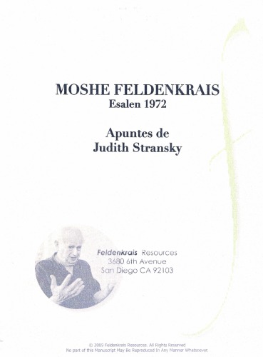 L’atelier d’Esalen de 1972. Apuntes de Judith Stransky