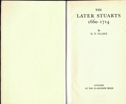 The Later Stuarts 1660-1714