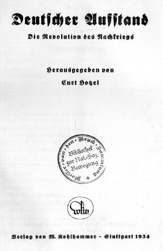 Deutscher Aufstand: Die Revolution der Nachkriegszeit
