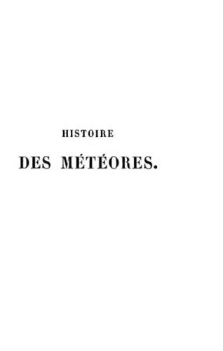Histoire des météores
