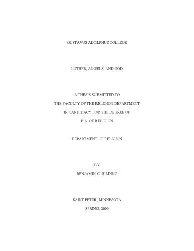 Luther, Angels, and God