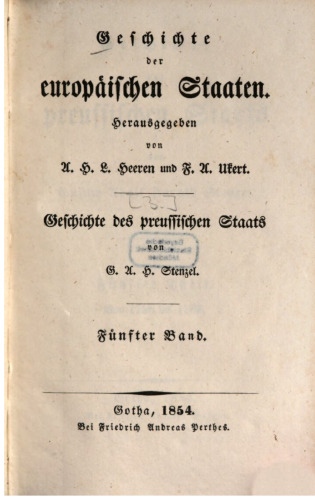 Geschichte des preussischen Staats