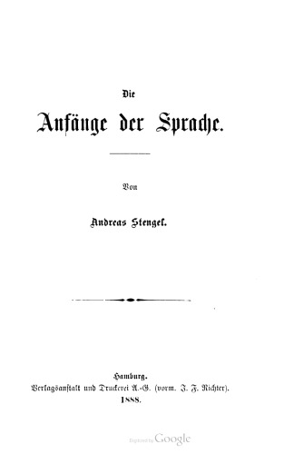 Die Anfänge der Sprache