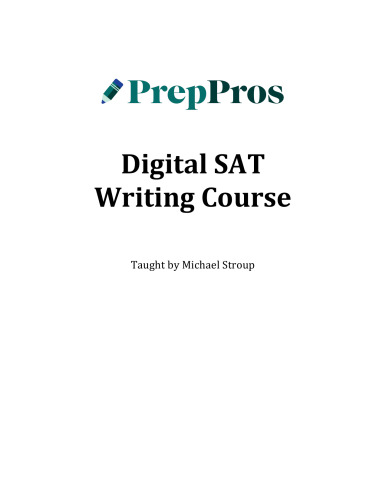 Preppros Digital SAT Writing Course