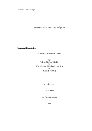 Herodes Atticus und seine Trophimoi