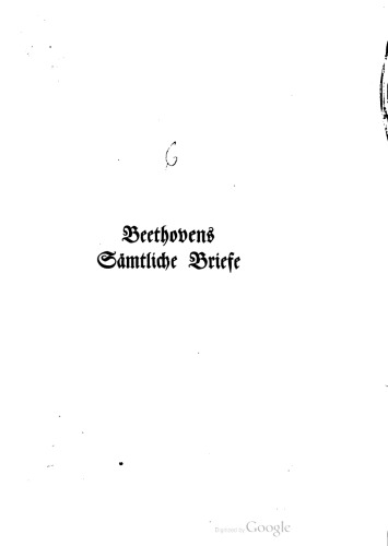 Beethovens Sämtliche Briefe