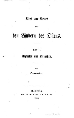 Ägypten und Kleinasien