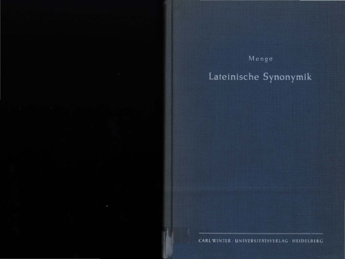 Lateinische Synonymik