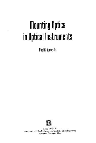 Mounting optics in optical instruments
