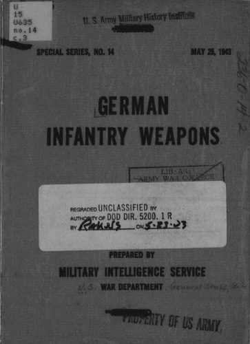 German Infantry Weapons [MIS 461]