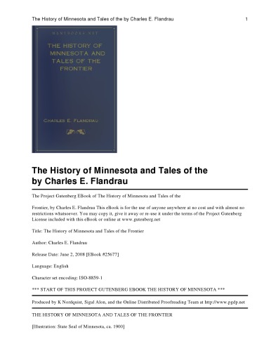 The History of Minnesota and Tales of the Frontier