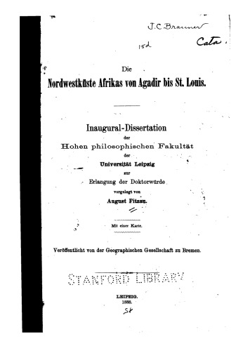 Die Nordwestküste Afrikas von Agadir bis St. Louis