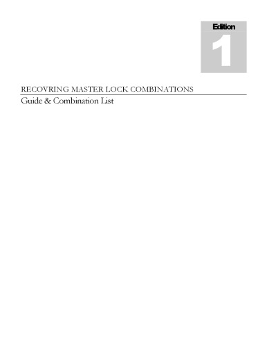 Recovering Master Lock Combinations: Guide & Combination List