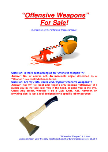 Offensive Weapons For Sale!