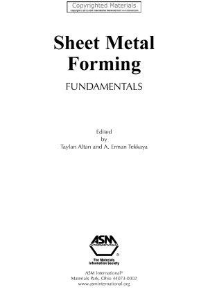 Sheet Metal Forming Fundamentals