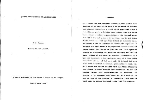 Quantum field theories of arbitrary spin