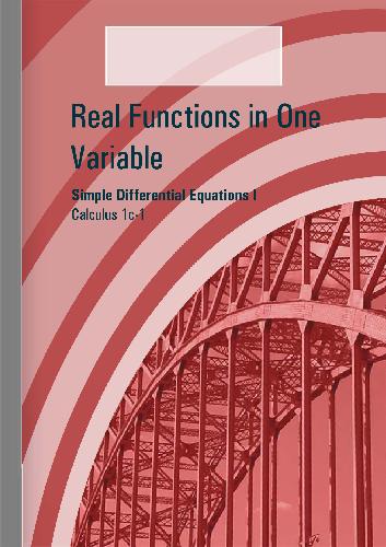 Calculus 1c-1, Simple Differential Equations I