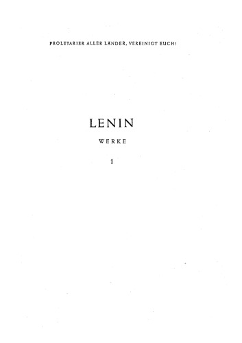 Lenin Werke Band 1: 1893-1894