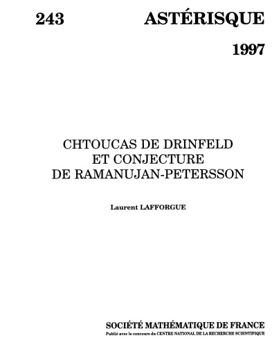 Chtoucas de Drinfeld et Conjecture de Ramanujan-Petersson