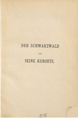 Der Schwarzwald und seine Kurorte