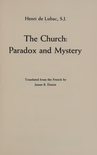 Church - Paradox and Mystery