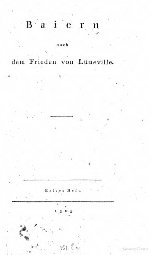 Baiern nach dem Frieden von Lüneville [Luneville]
