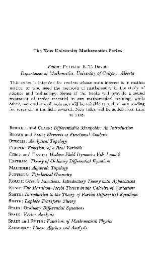 Differentiable Manifolds an Introduction