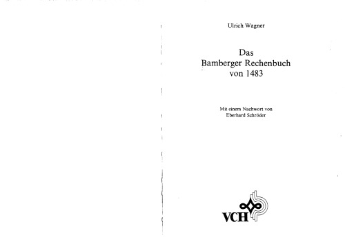 Das Bamberger Rechenbuch von 1483
