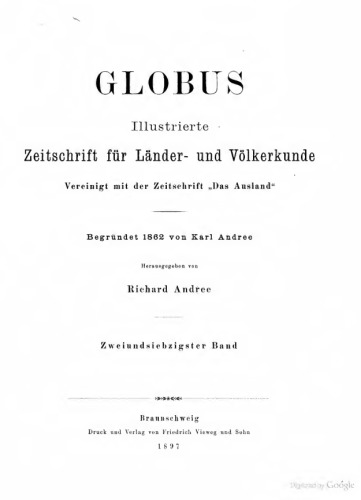 Globus. Illustrierte Zeitschrift für Länder- und Völkerkunde