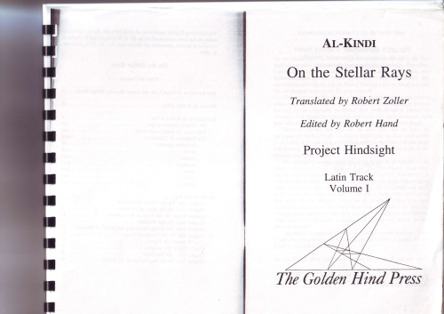 Al-Kindi: On the Stellar Rays