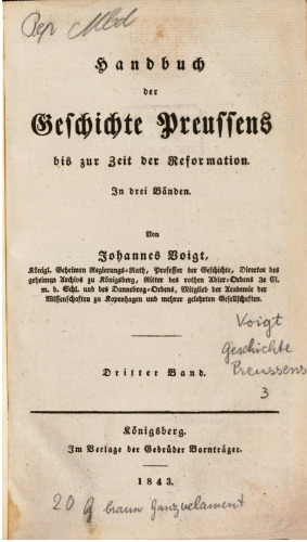 Handbuch der Geschichte Preußens bis zur Zeit der Reformation