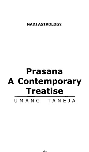 Prashna (Nadi Astrology): A Contemporary Treatise