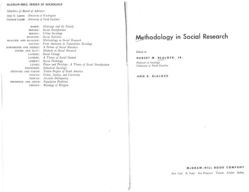 Methodology in social research