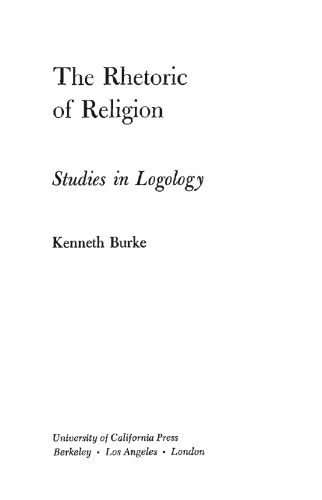 The rhetoric of religion.