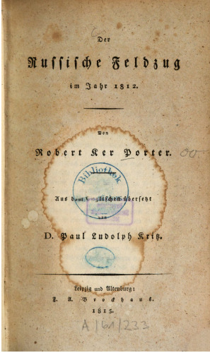 Der russische Feldzug im Jahr 1812