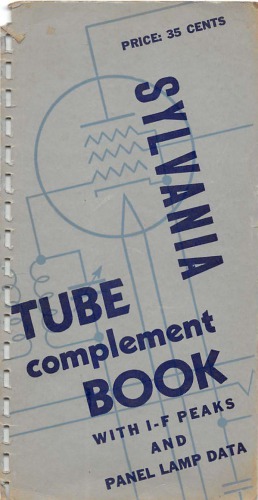 Tube complements with I-F peaks and panel lamp data