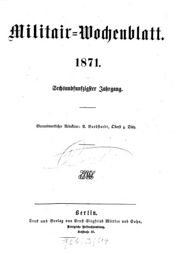 Militär-Wochenblatt
