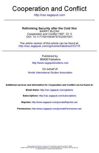 Rethinking Security after the Cold War