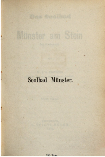 Das Soolbad Münster am Stein bei Kreuznach