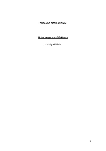 Notas exageradas žižekianas