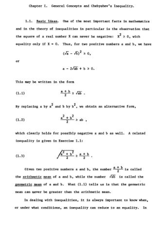 Introduction to Inequalities