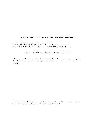 A KAM theorem for infinite-dimensional discrete systems