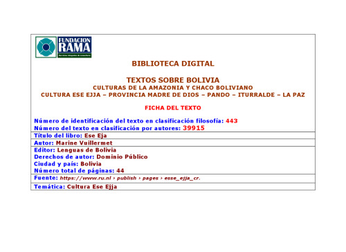 Ese Ejja (Takana)