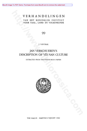 Jan Verschueren's Description of Yéi-Nan Culture