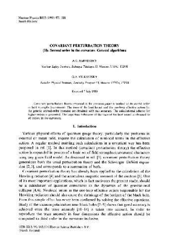 Covariant perturbation theory II. Second order in the curvature (Nucl.Phys.B)