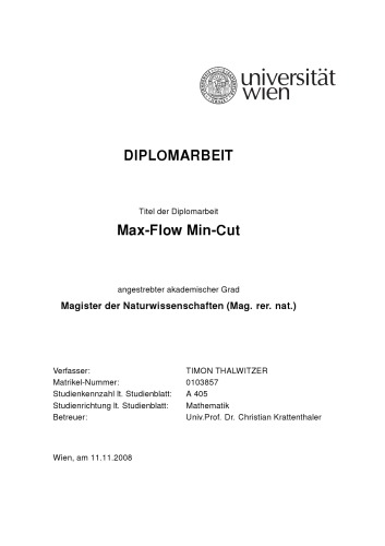 Max-Flow Min-Cut