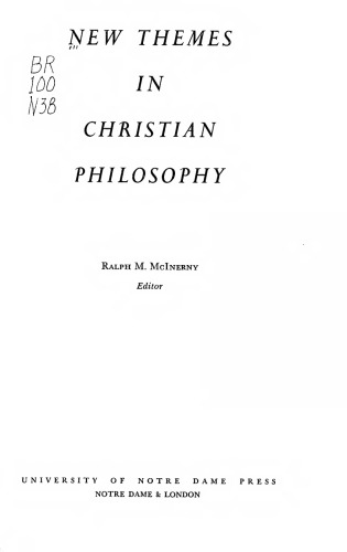 New Themes in Christian Philosophy