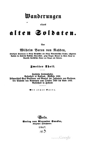 Wanderungen eines alten Soldaten