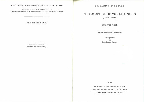 Philosophische Vorlesungen (1800-1807)